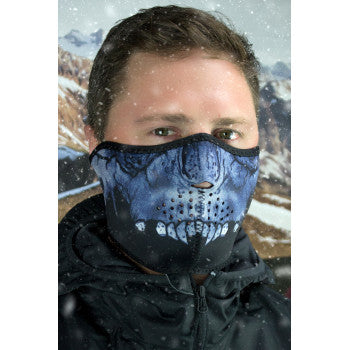 Zan Headgear WNFM417H Neoprene Half Face Mask, Midnight Skull